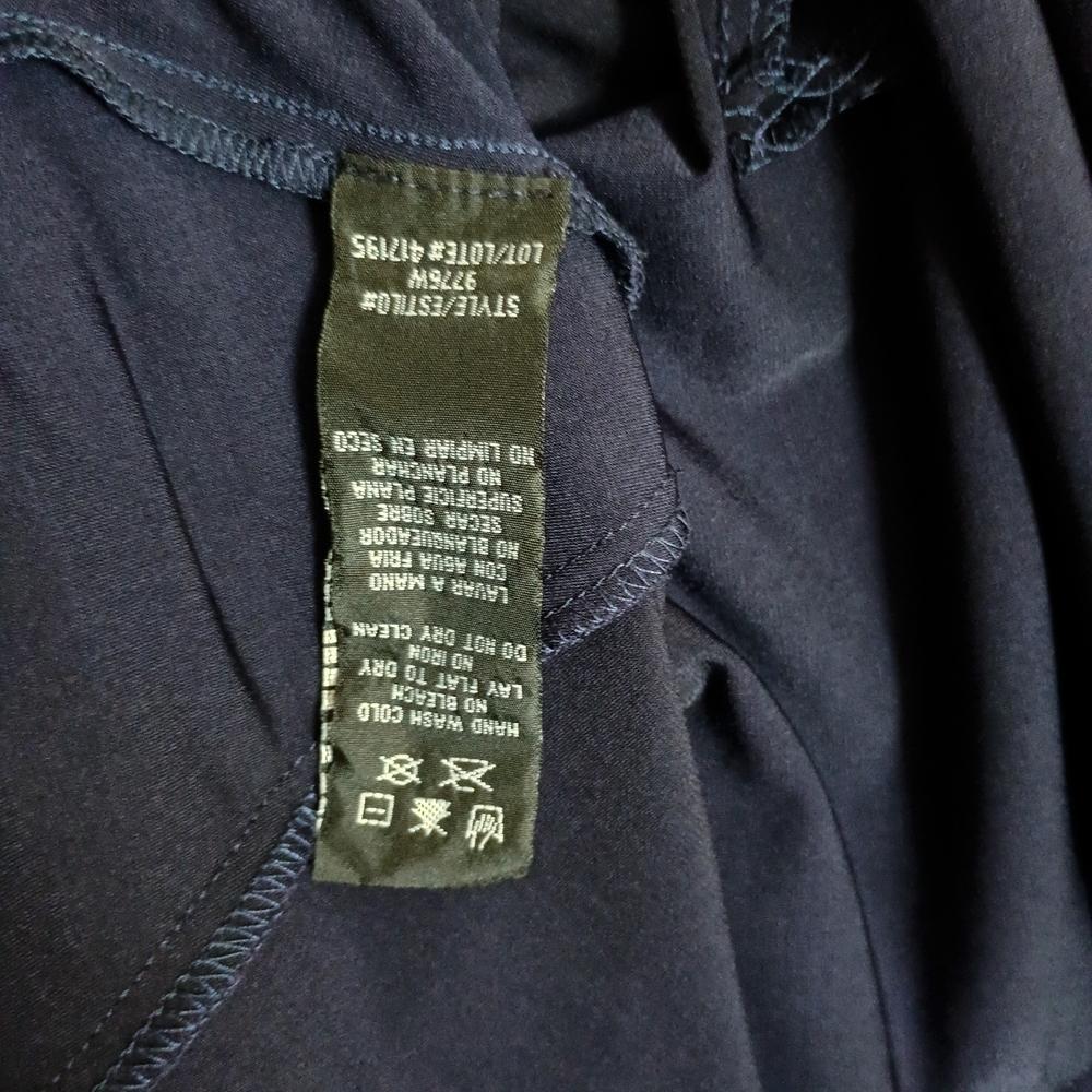 R & M Collection Navy Dress with Lace Detail - Picture 10 of 12